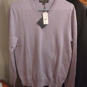 V neck purple men's Brooks brothers sweater